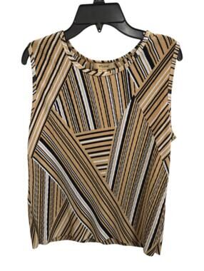 NWOT L gold Plisse Tank Top